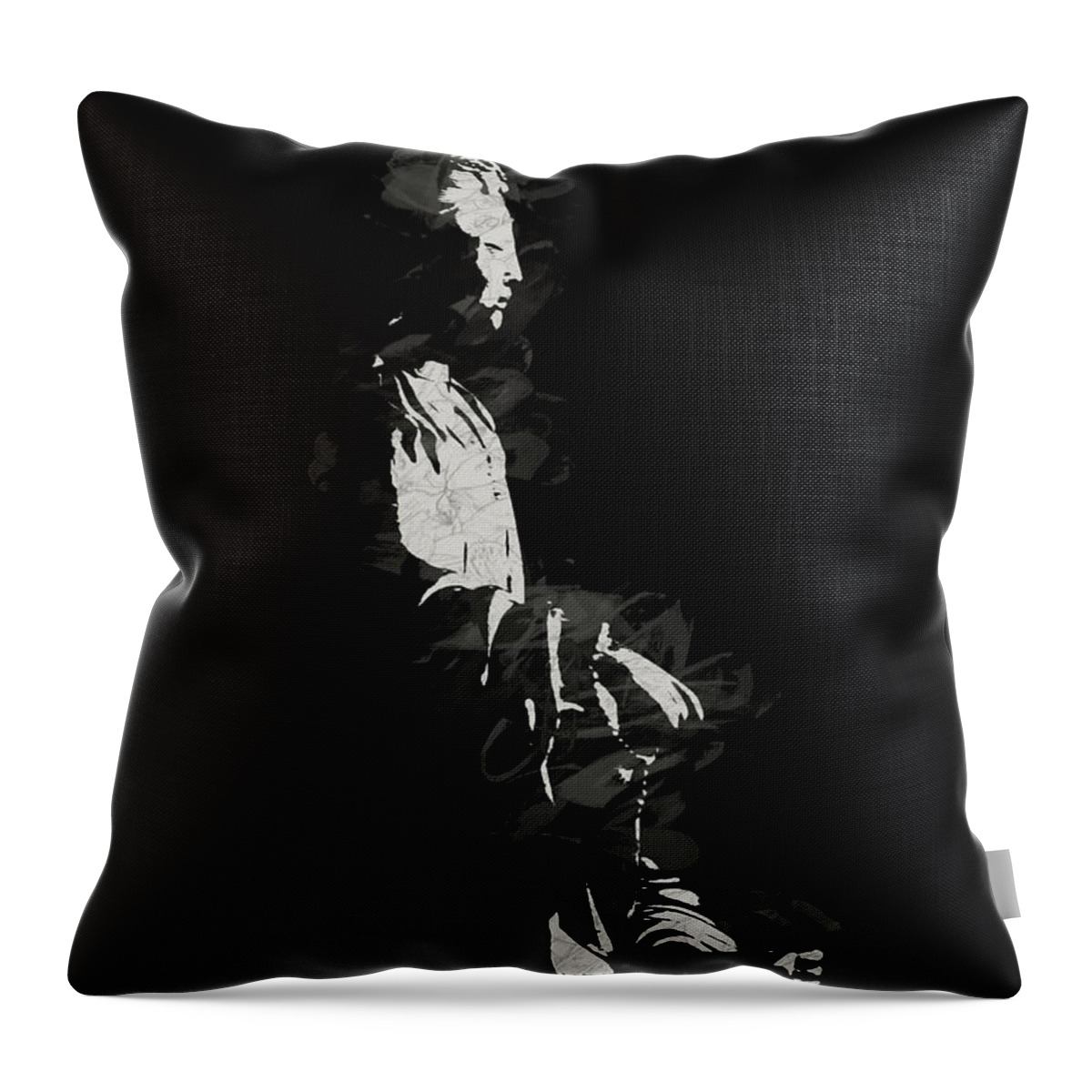  Zen Throw Pillow featuring the mixed media Calm Amidst Chaos by Kandy Hurley