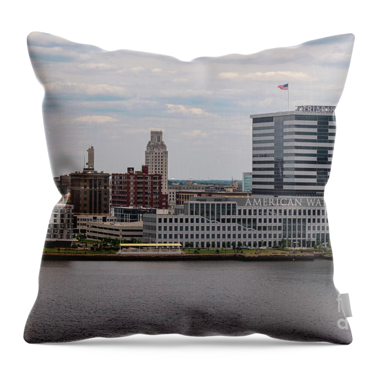Camden Throw Pillow featuring the photograph Camden Waterfront by Bob Phillips