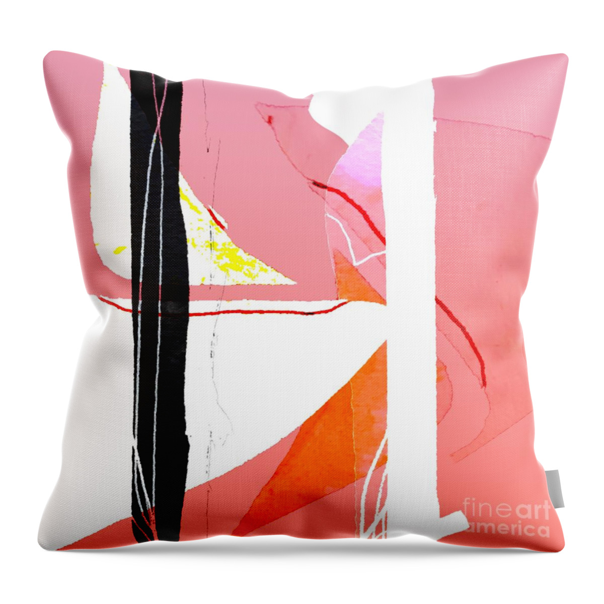Contemporary Art Throw Pillow featuring the digital art Can you ask about my art practice, too? by Jeremiah Ray