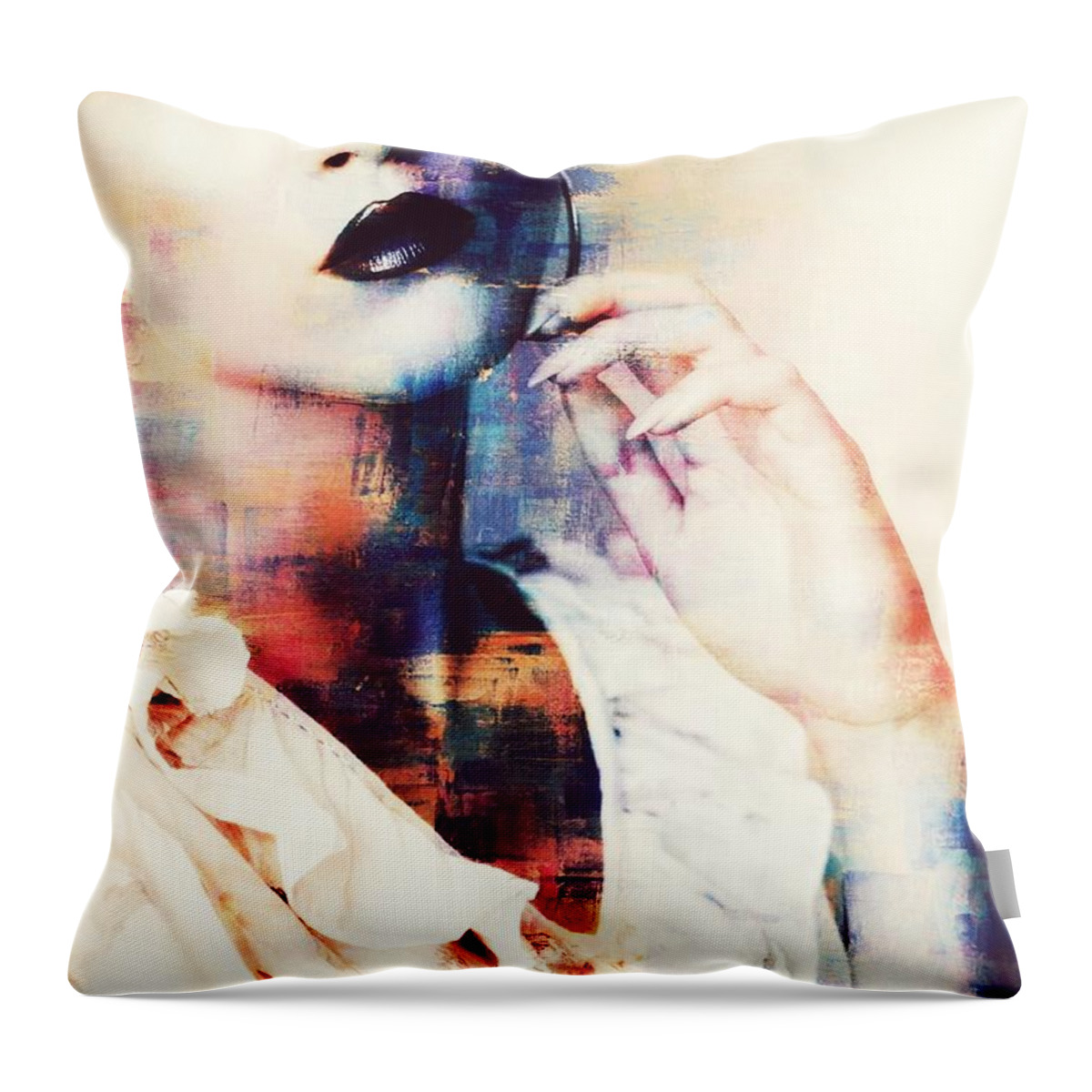 Women Throw Pillow featuring the digital art Can You Imagine by Paul Lovering