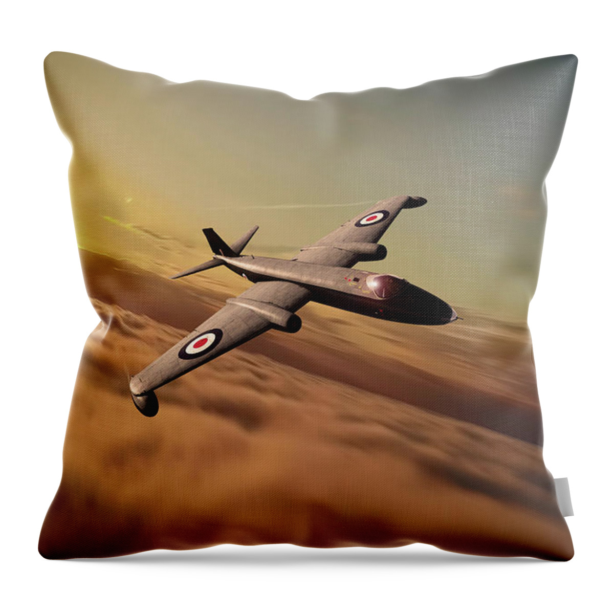 English Electric Canberra Throw Pillow featuring the digital art Canberra by Airpower Art
