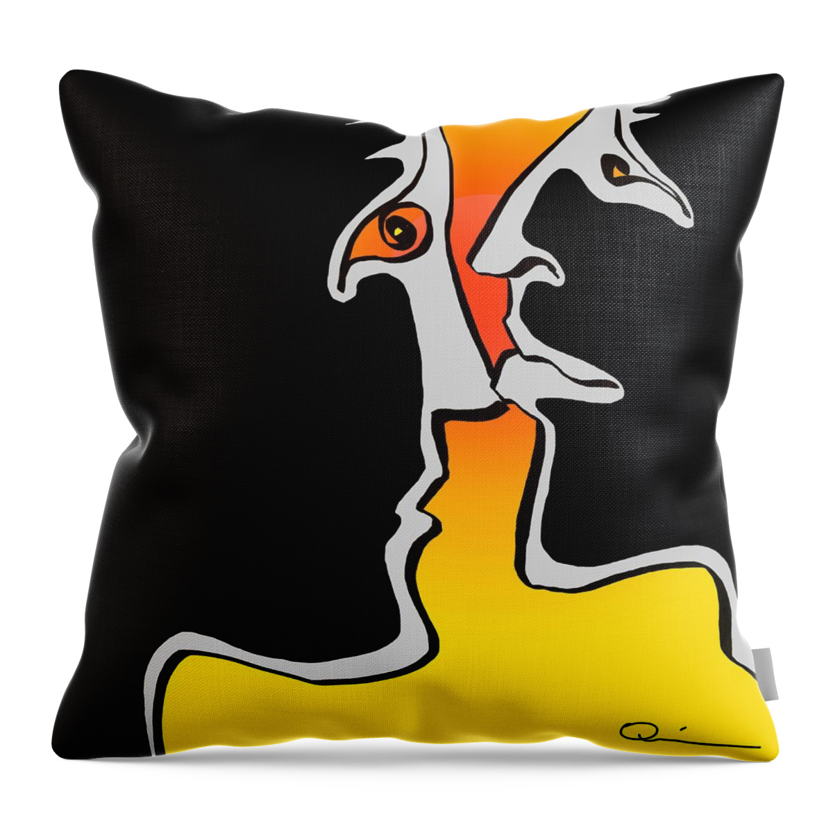 Quiros Throw Pillow featuring the digital art Candle by Jeffrey Quiros