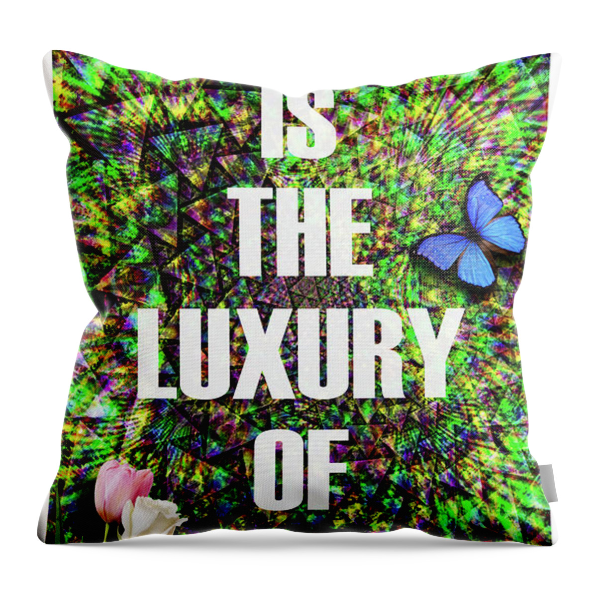 Inspiration Throw Pillow featuring the digital art Cannabis The Luxury Of God by J U A N - O A X A C A