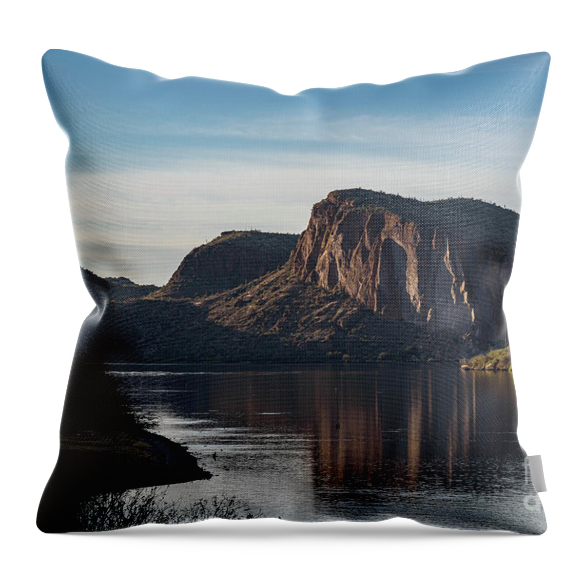 Lake Throw Pillow featuring the photograph Canyon Lake Serenity by Jeff Hubbard