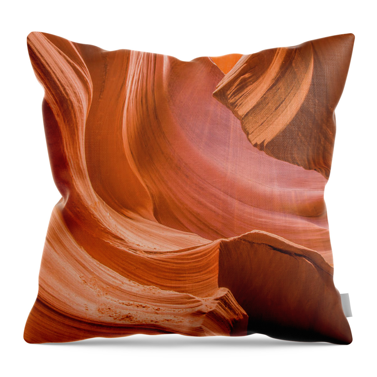 Antelope Canyon Throw Pillow featuring the photograph Canyon Swirls by Rob Hemphill
