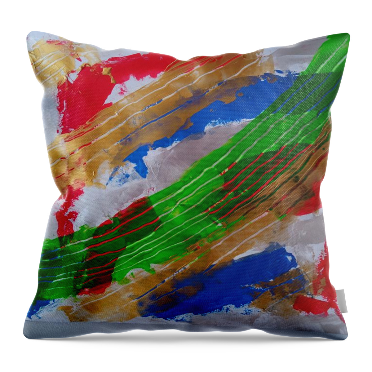  Throw Pillow featuring the painting Caos63 open artwork by Giuseppe Monti