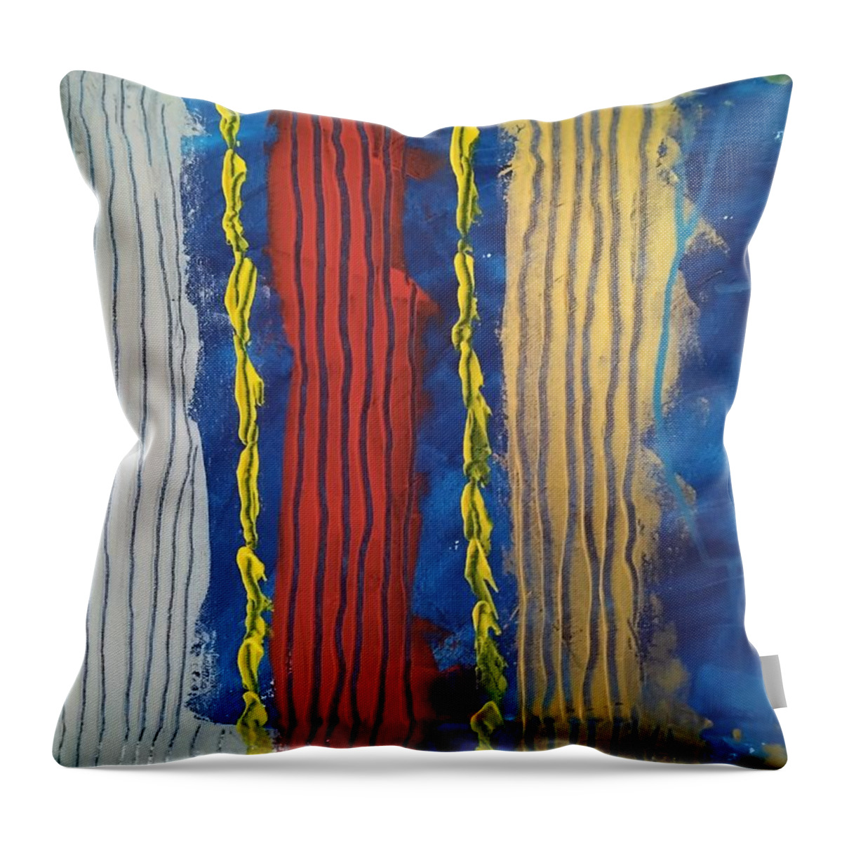  Throw Pillow featuring the painting Caos96 by Giuseppe Monti