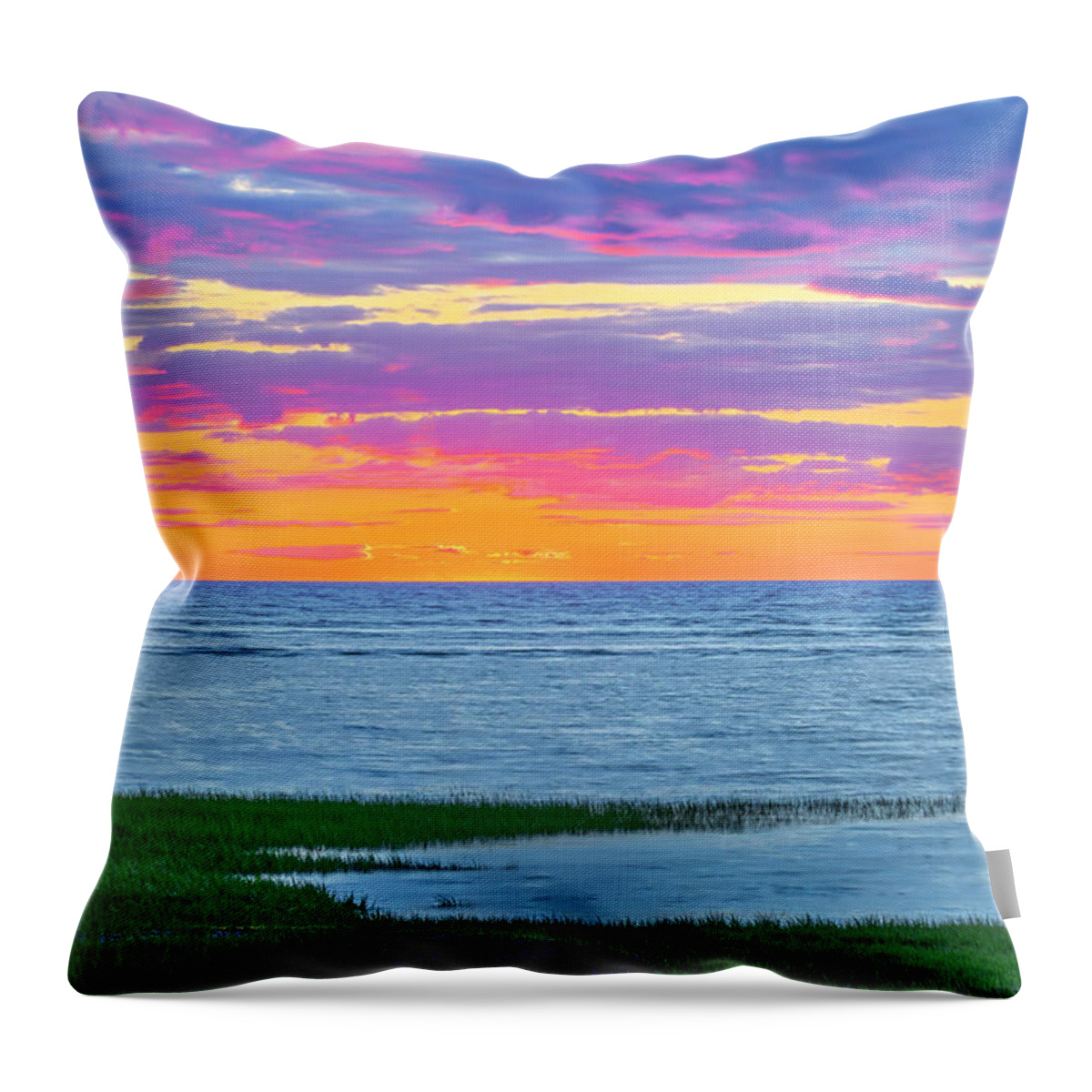 Rock Harbor Beach Throw Pillow featuring the photograph Cape Cod Rock Harbor Beach by Juergen Roth