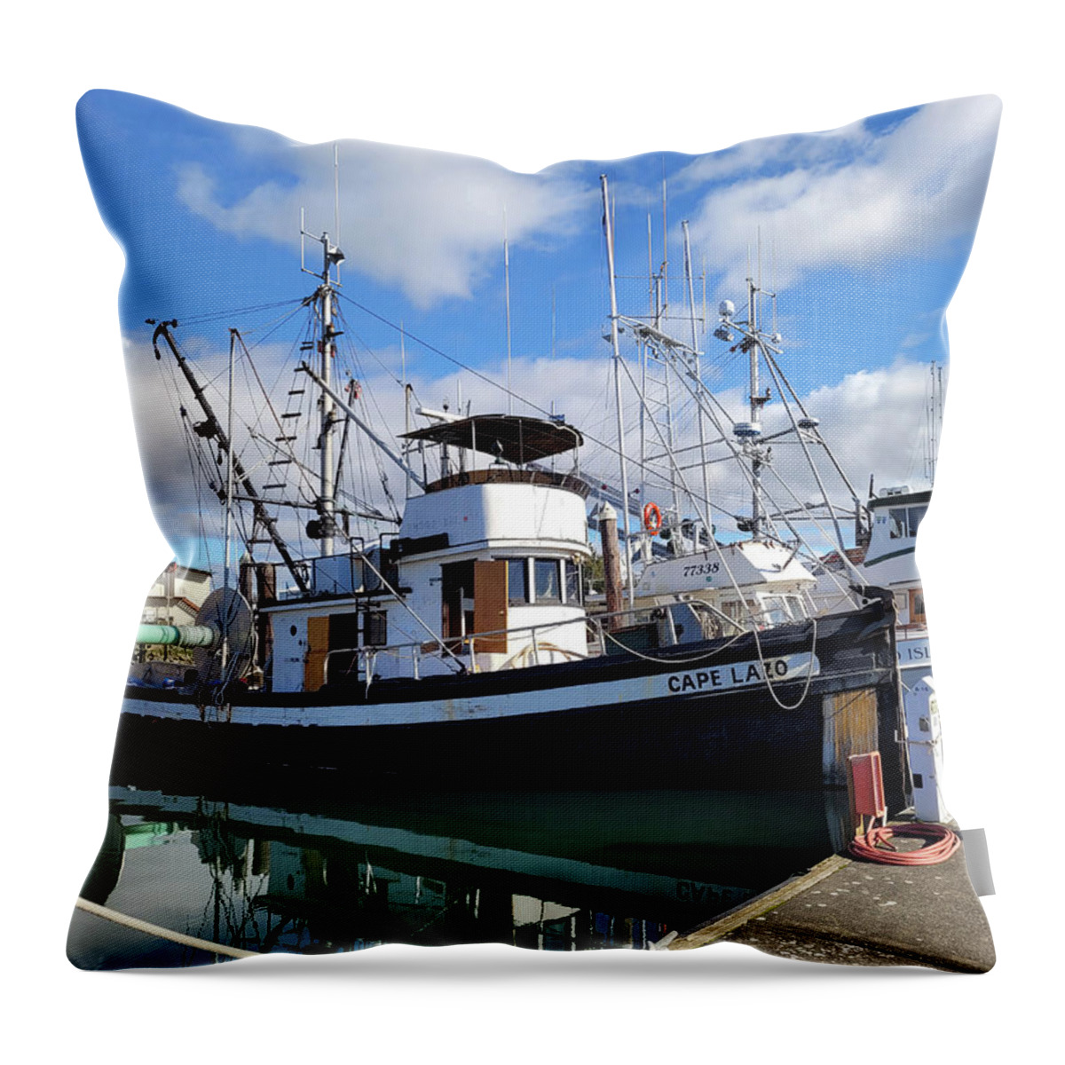 Cape Lazo By Norma Appleton Throw Pillow featuring the photograph Cape Lazo by Norma Appleton