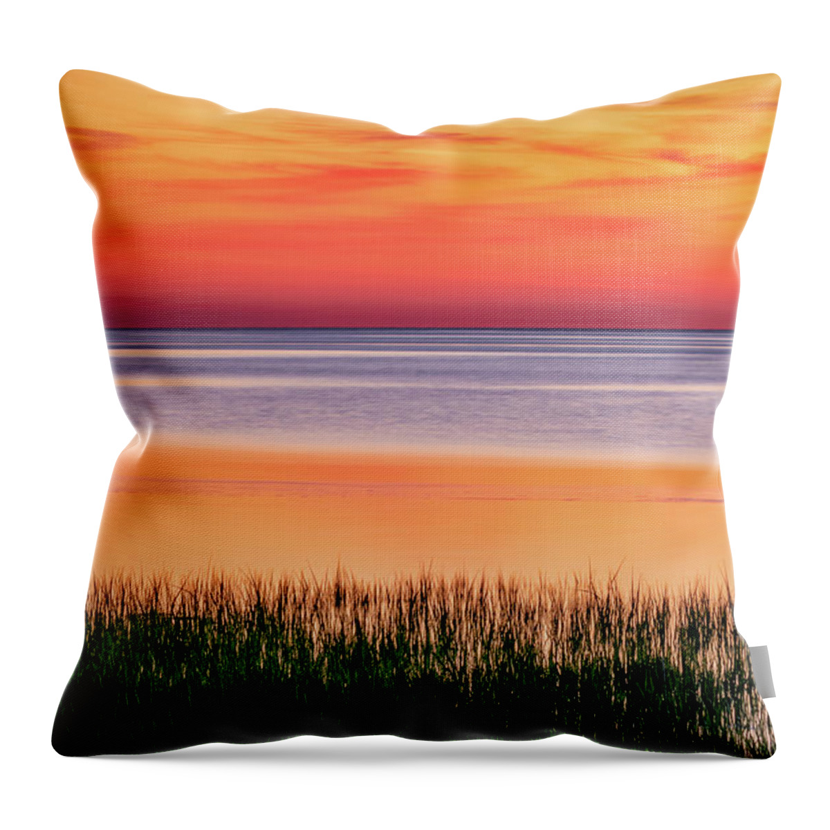Cape Cod Throw Pillow featuring the photograph Cape Sunset Layers by C Renee Martin