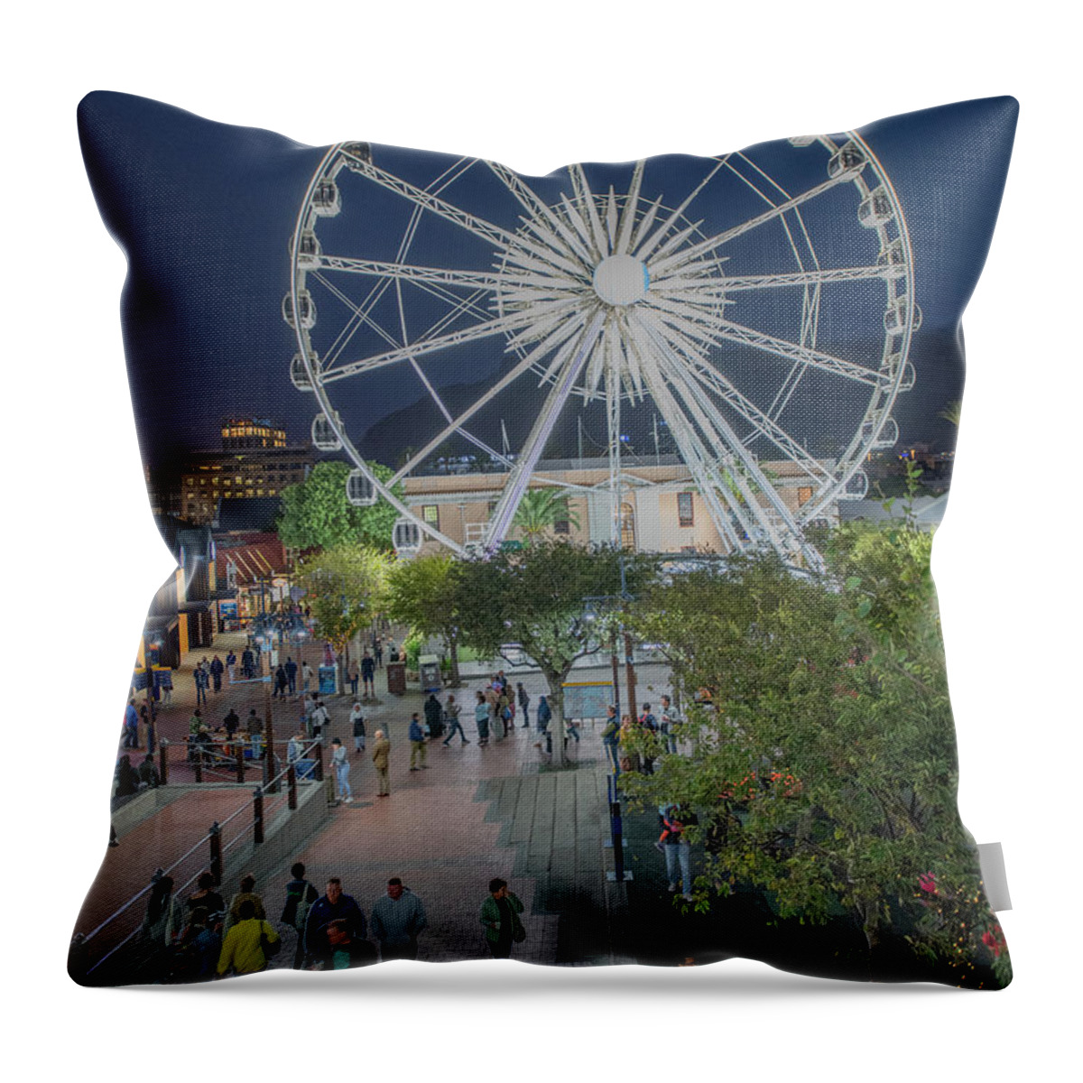 Cape Town Throw Pillow featuring the photograph Cape Town Waterfront Fun by Marcy Wielfaert