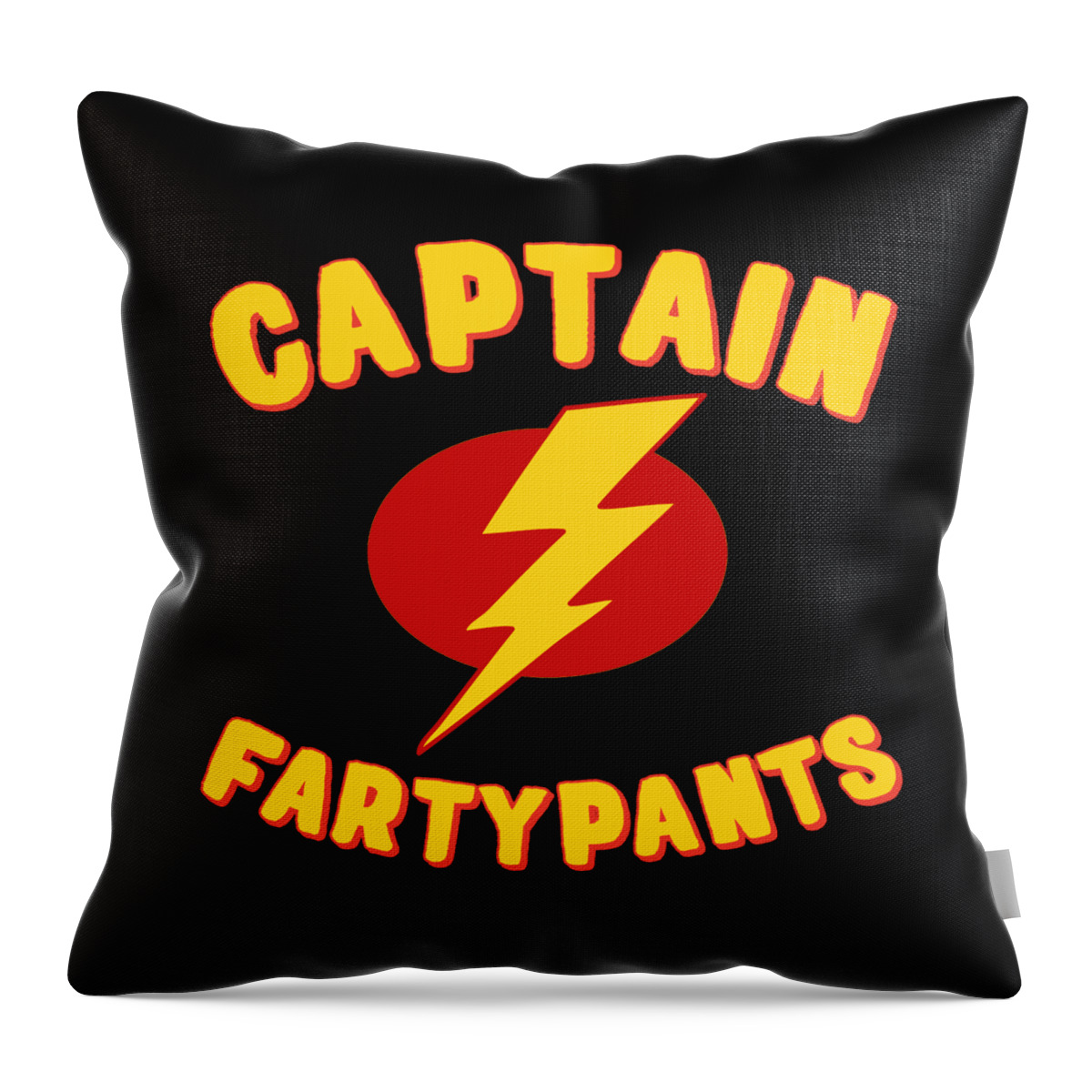 Christmas 2023 Throw Pillow featuring the digital art Captain Fartypants Funny Fart by Flippin Sweet Gear