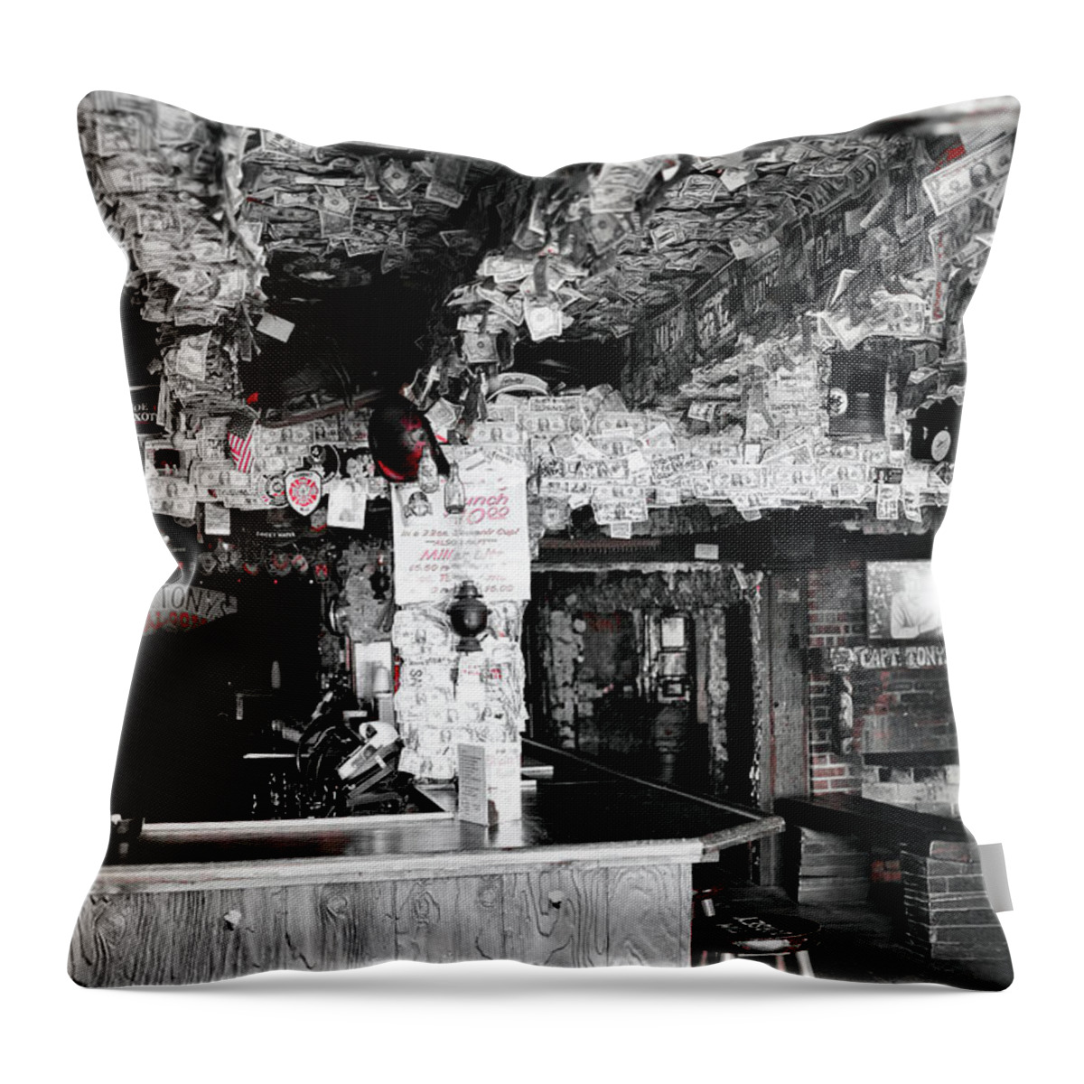 Key West Throw Pillow featuring the photograph Captain Tony's Saloon by Edward Meehan