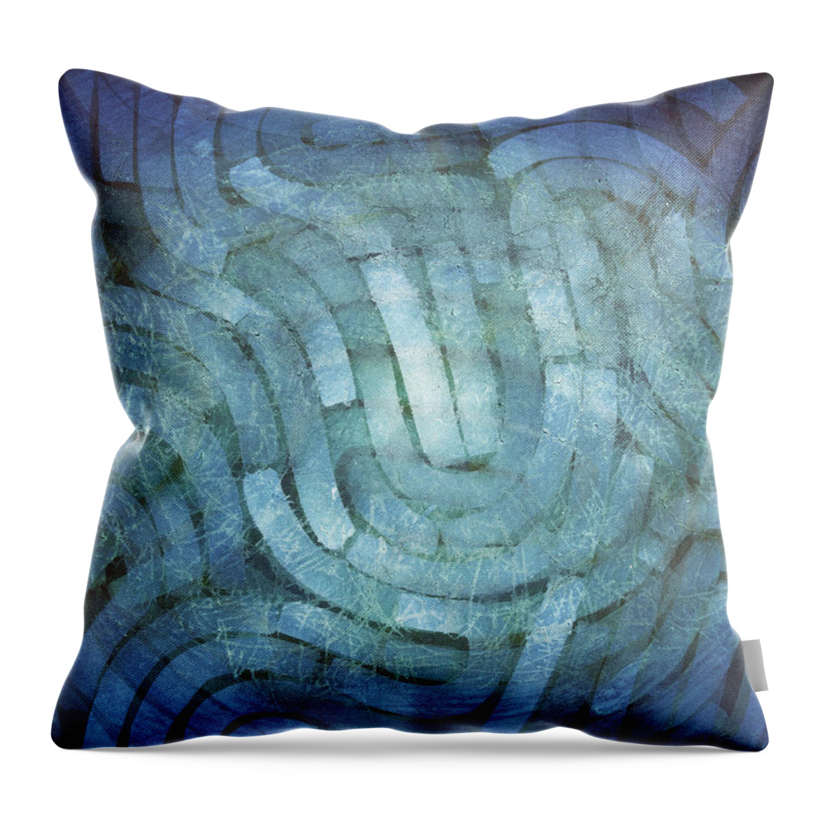 Watercolour Throw Pillow featuring the painting Careful Where You Stand two returned by Petra Rau