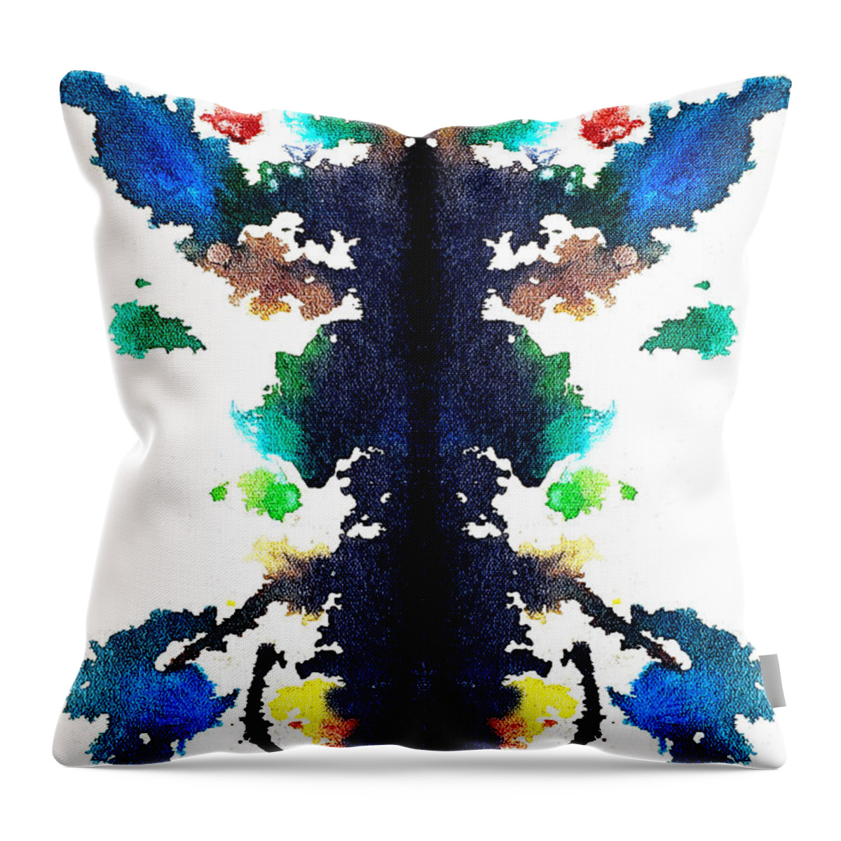Ink Blot Throw Pillow featuring the painting Caring Celebration by Stephenie Zagorski