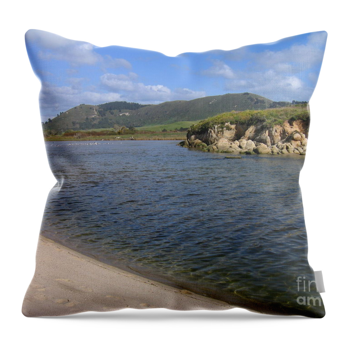 Carmel Throw Pillow featuring the photograph Carmel River Lagoon by James B Toy