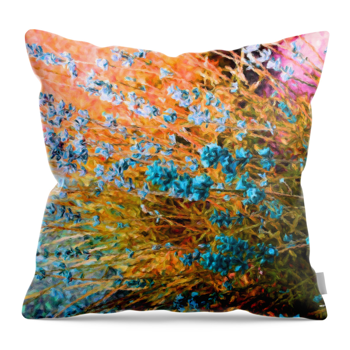 Floral Art Throw Pillow featuring the painting Carmela Laino by Trask Ferrero