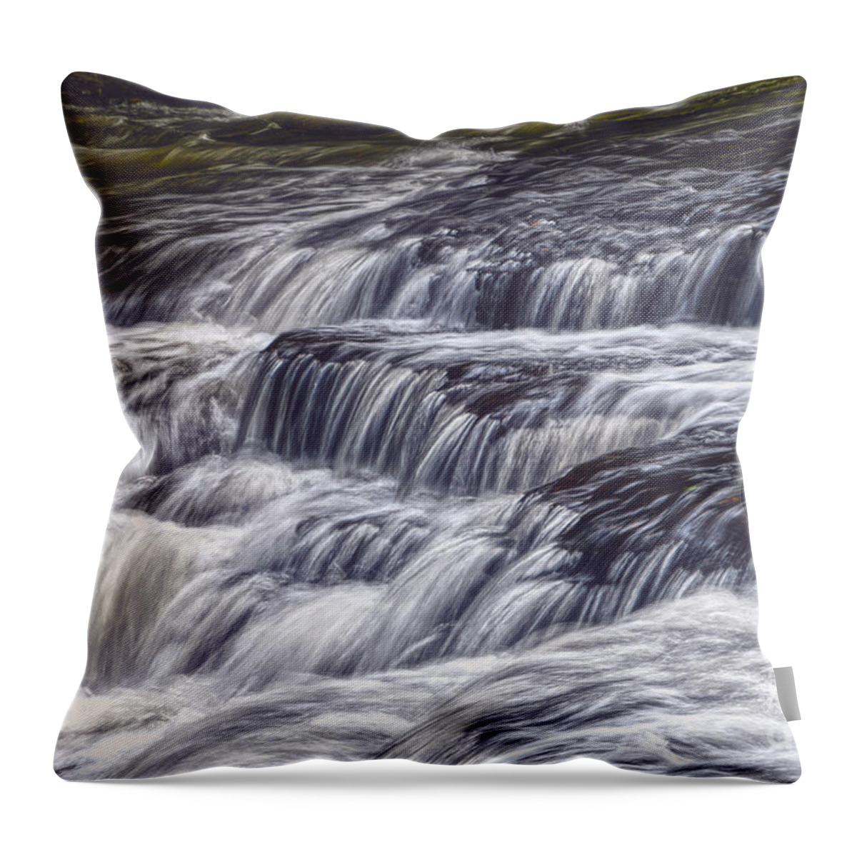Burgess Falls Throw Pillow featuring the photograph Cascades At Burgess Falls by Phil Perkins