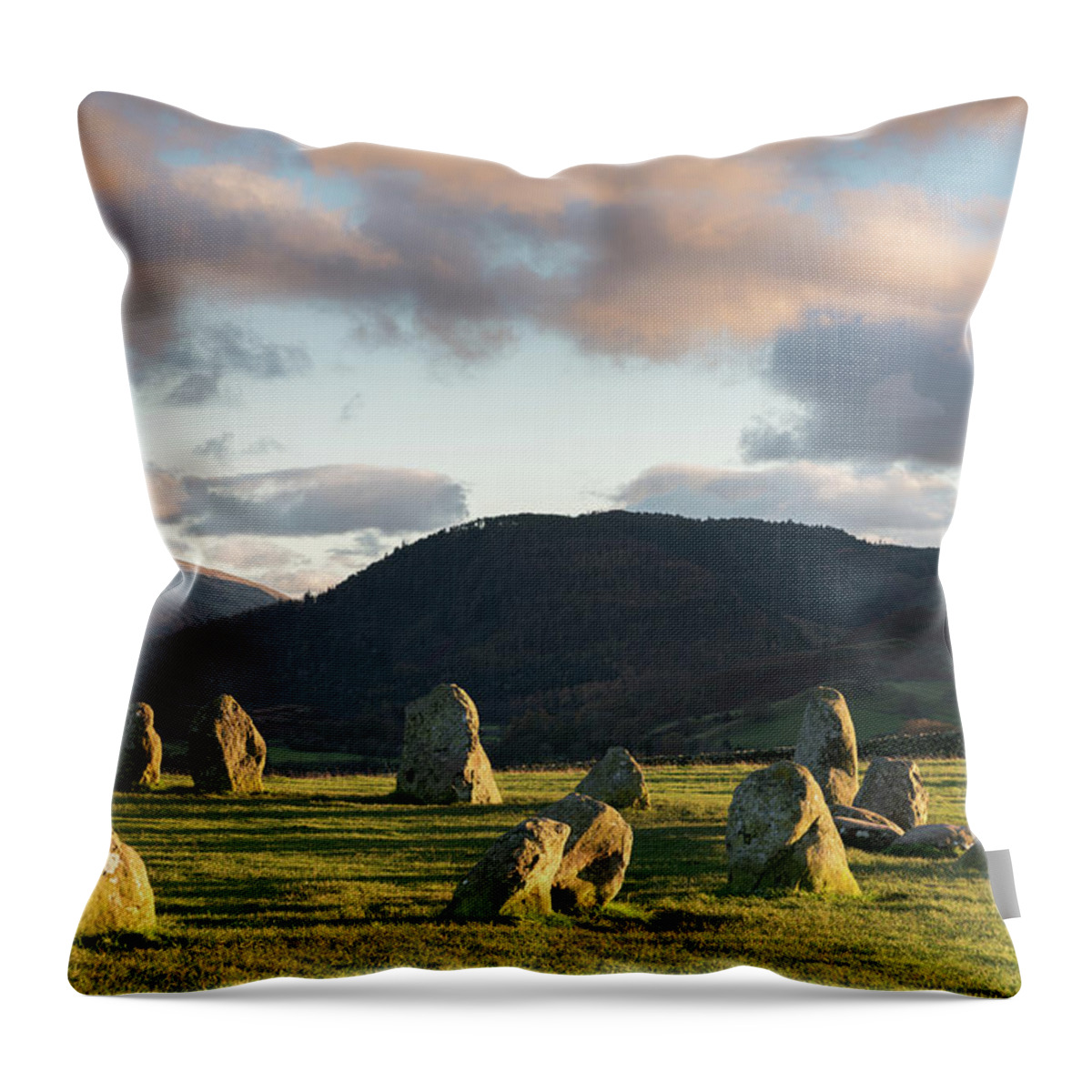 Cumbria Throw Pillow featuring the photograph Castlerigg Stone Circle, the Lake District, England by Sarah Howard