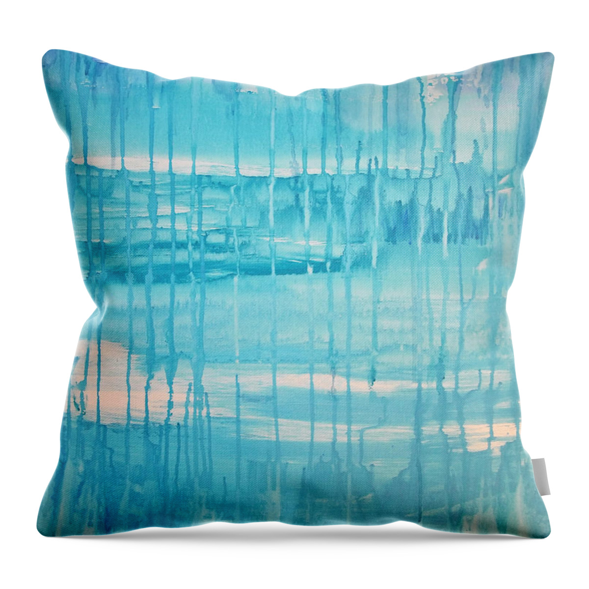 Fantasy Throw Pillow featuring the painting Castles in the Rain by Vallee Johnson