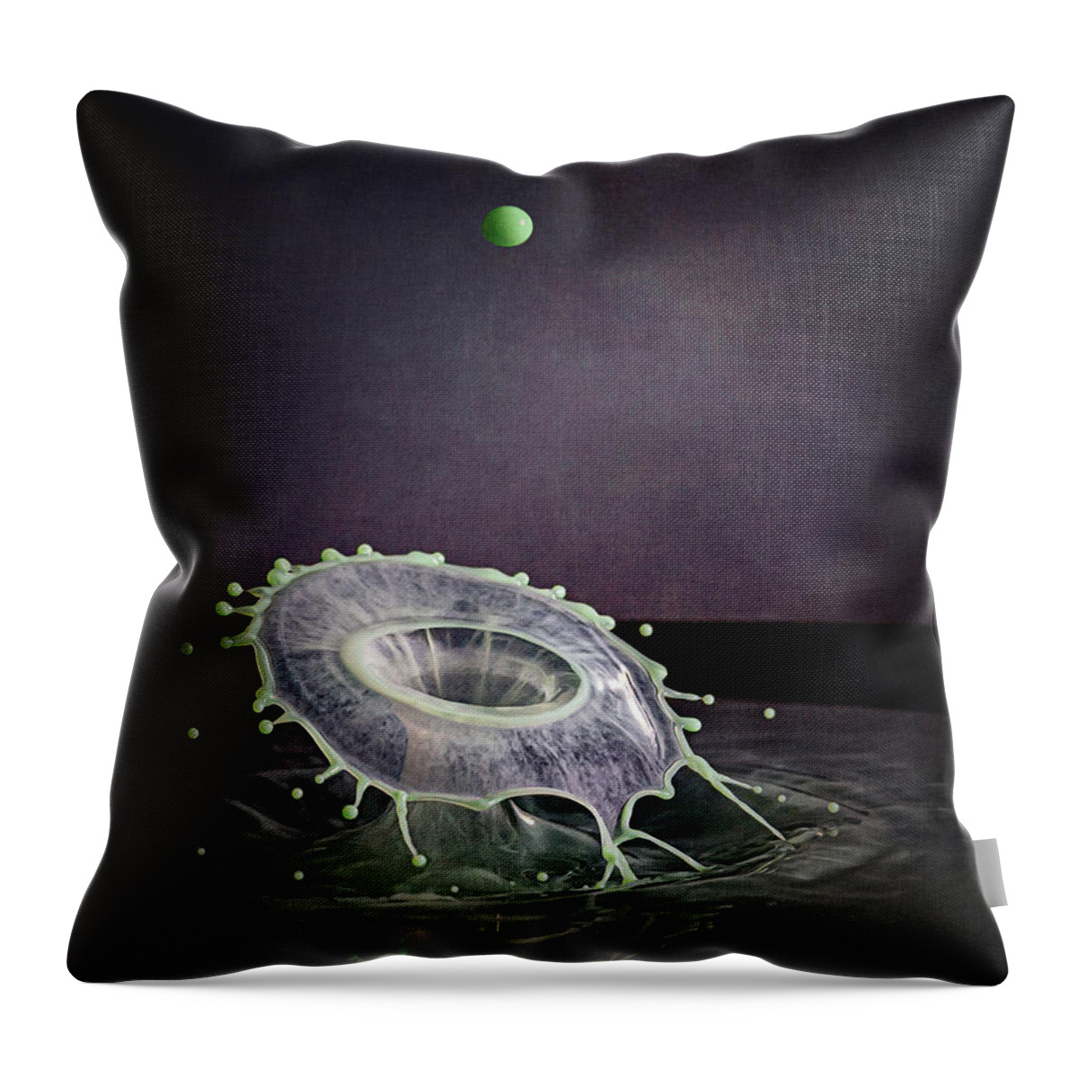 Water Drop Throw Pillow featuring the photograph Catch Me if You Can by Michael McKenney