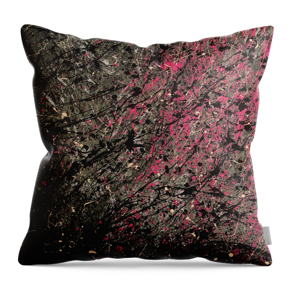 Abstract Throw Pillow featuring the painting Catch Tango by Heather Meglasson Impact Artist