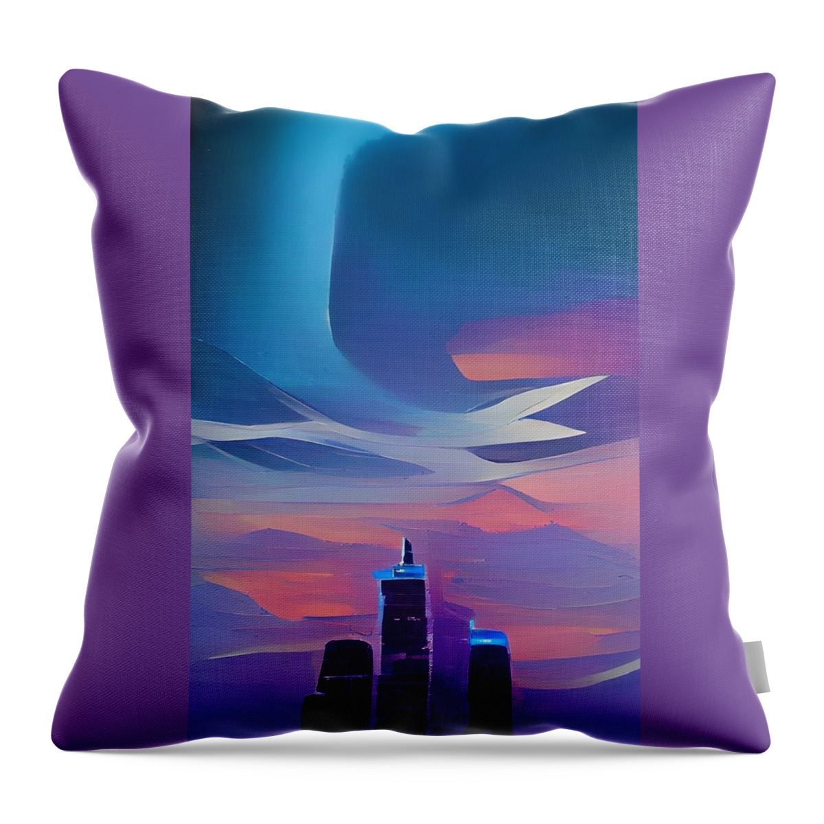  Throw Pillow featuring the digital art Cee Blue by Rod Turner