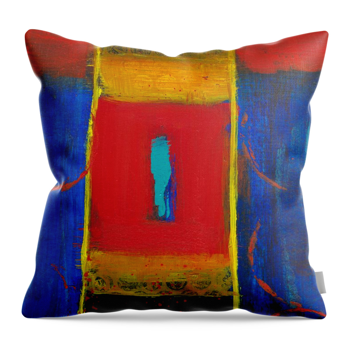 Day 25 Celebration Throw Pillow featuring the painting Celebration by Bill Tomsa
