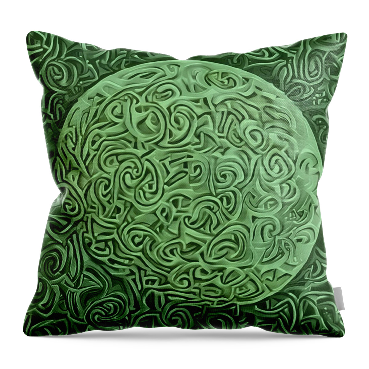 Digital Throw Pillow featuring the digital art Celtic Moon by Cindy's Creative Corner