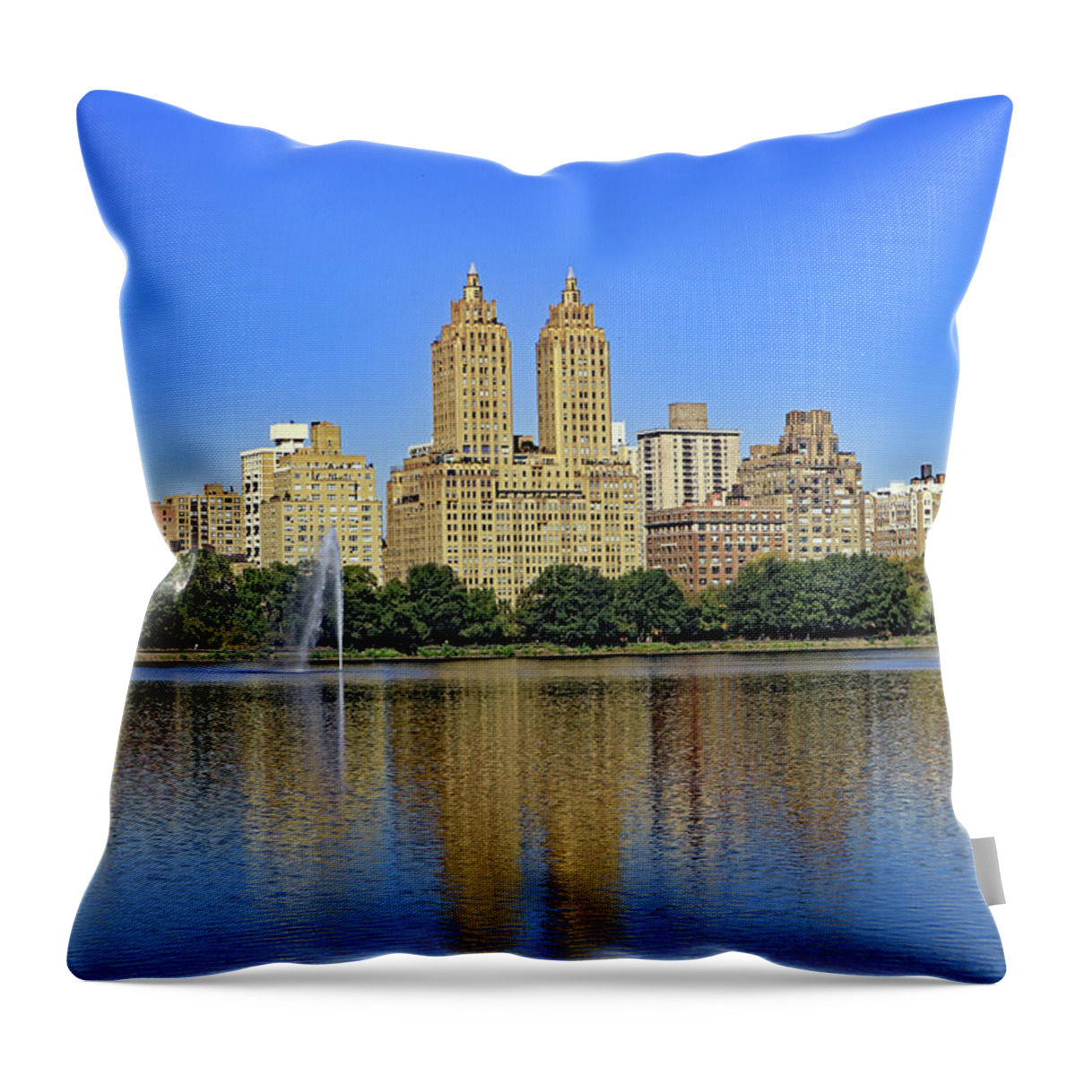 Reflections Throw Pillow featuring the photograph Central Park by Tony Murtagh