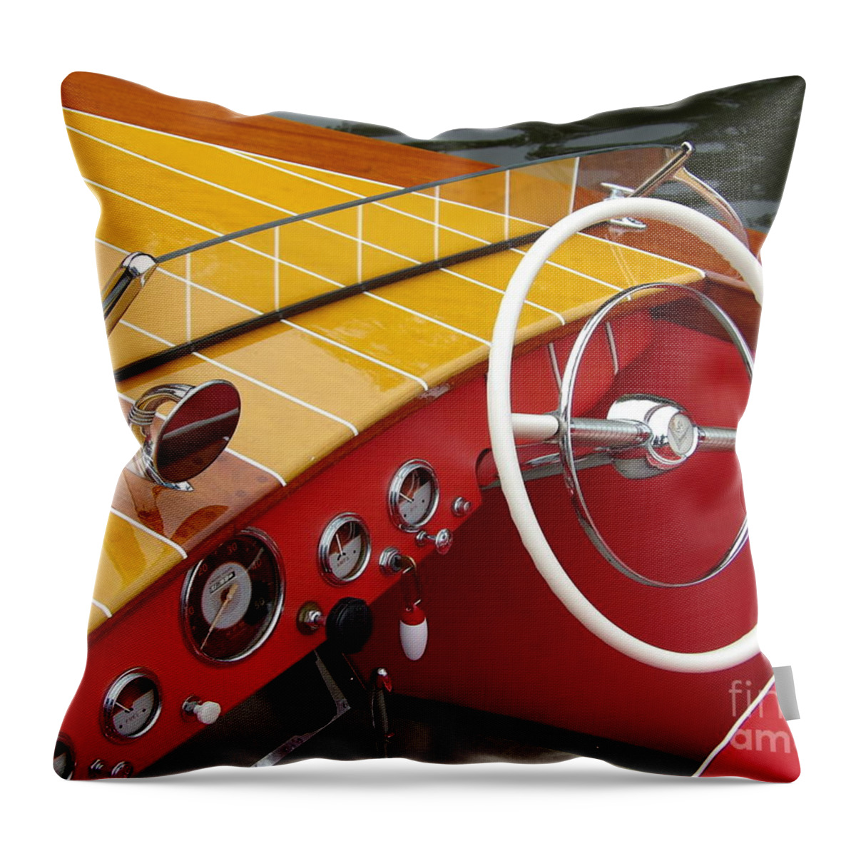 Boat Throw Pillow featuring the photograph Century Resorter by Neil Zimmerman