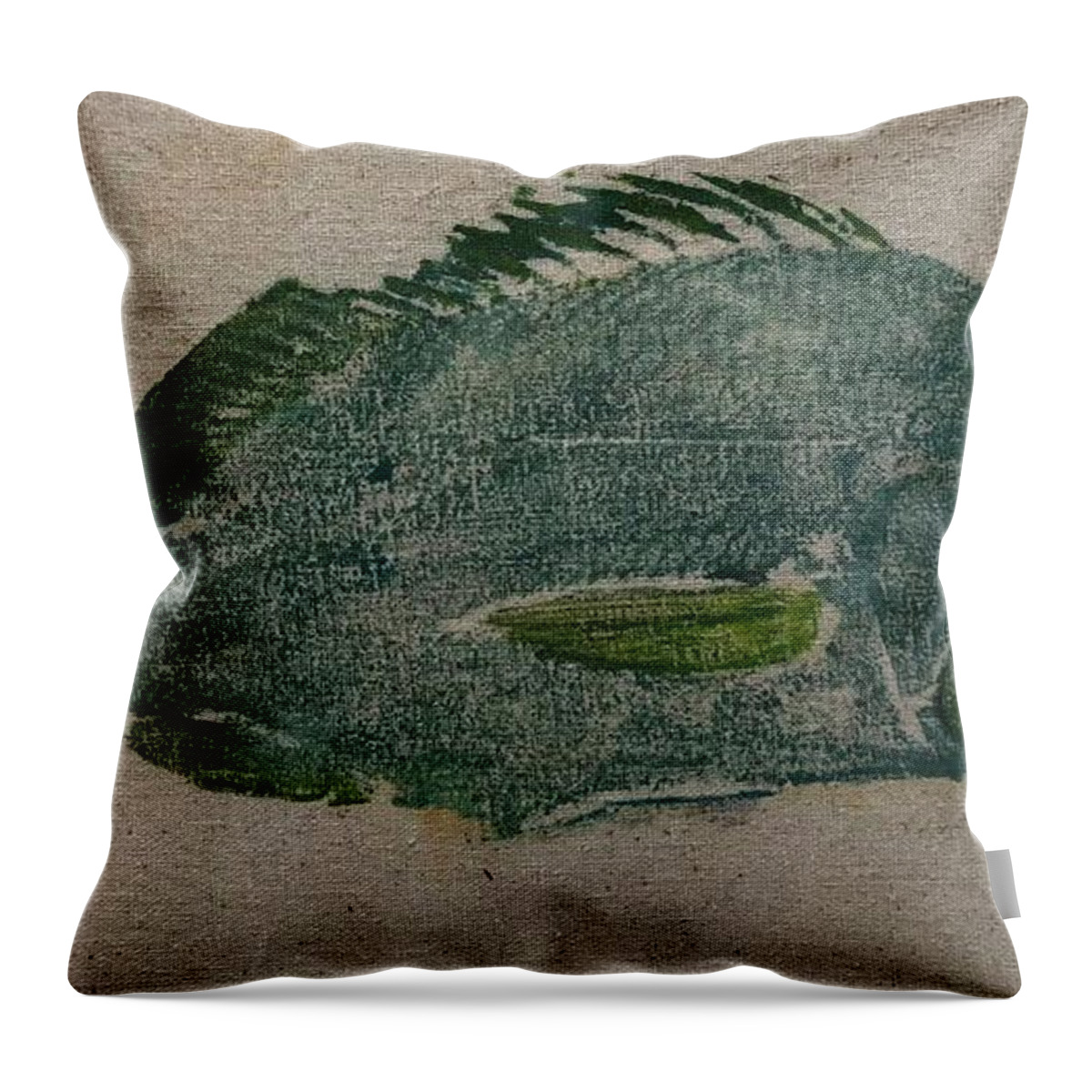 Fish Throw Pillow featuring the painting Cerulean Snapper by Pam Talley