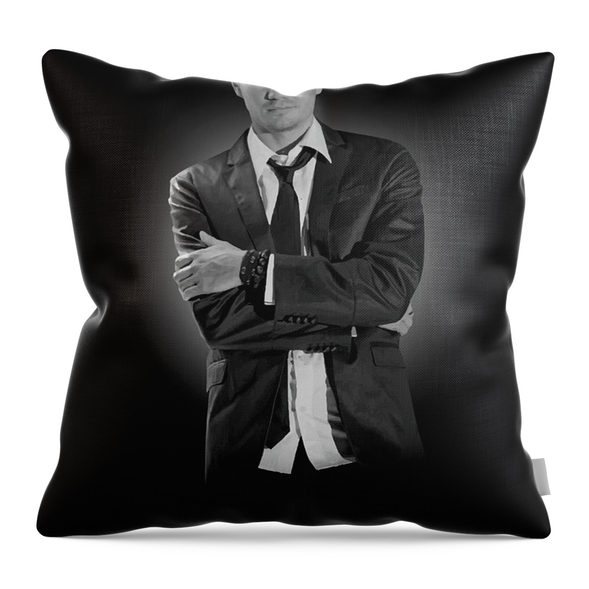 Chad Michael Murray Throw Pillow featuring the digital art Chad Michael Murray by Bo Kev