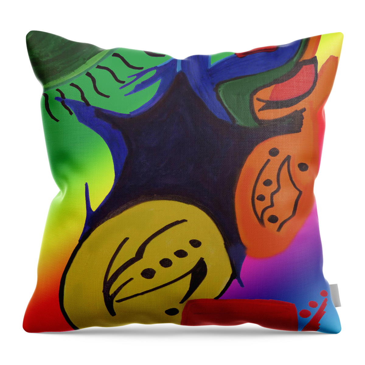 Beaming Throw Pillow featuring the photograph Chakras Being Unblocked by Mary Mikawoz