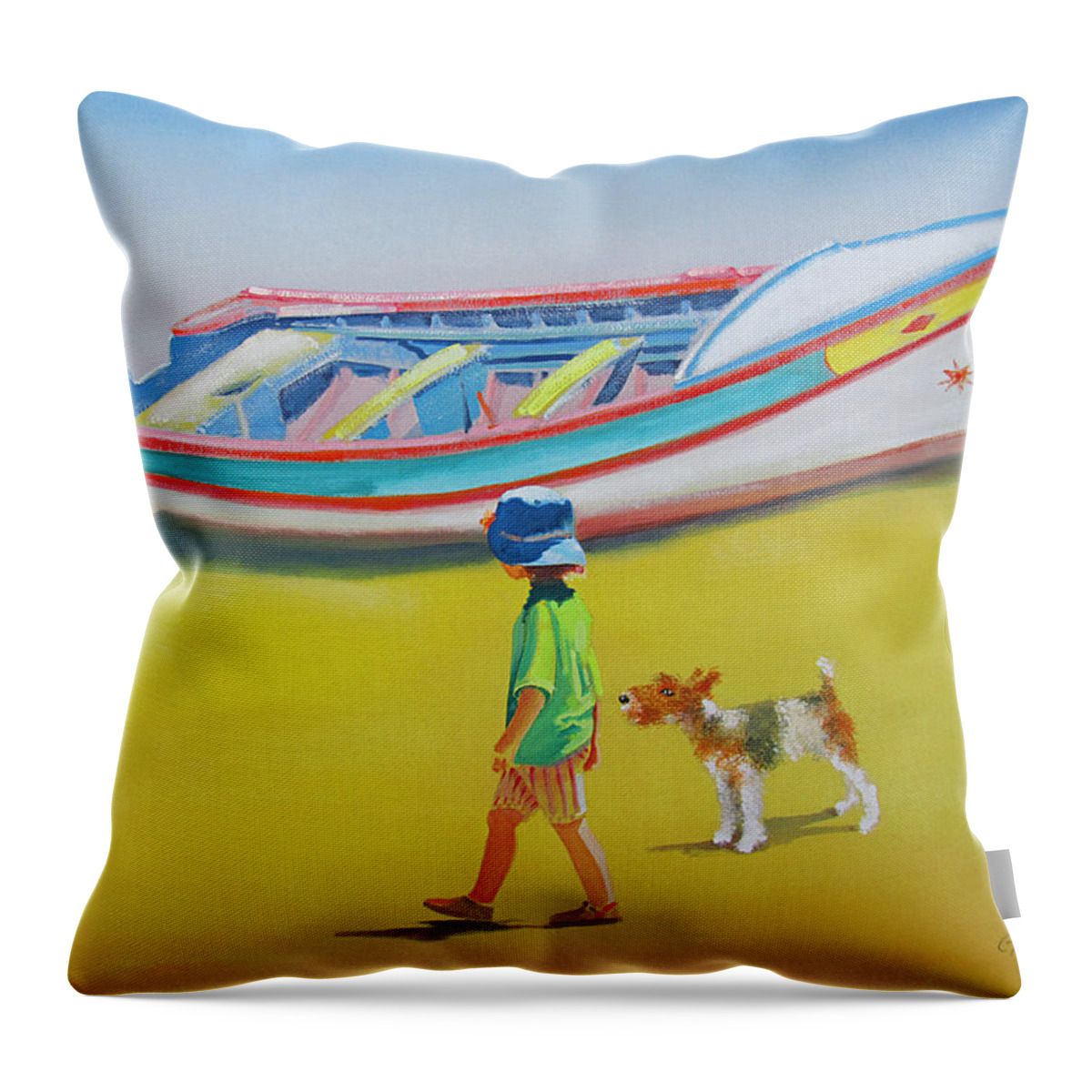 Girl Throw Pillow featuring the painting Chance Meeting by Charles Stuart