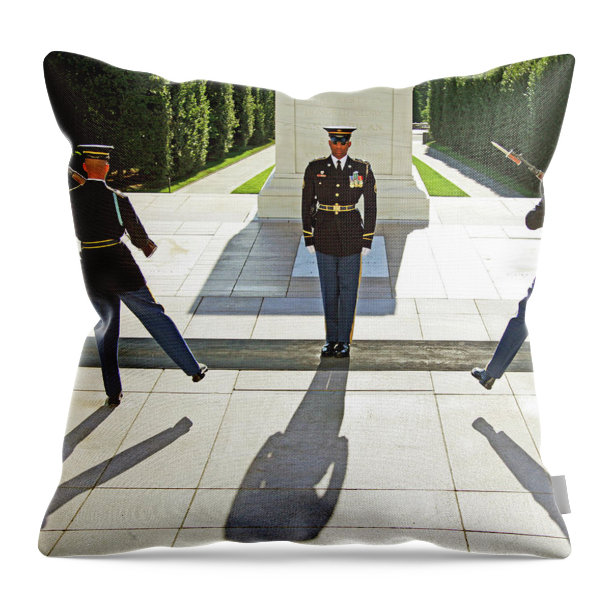 Changing Throw Pillow featuring the photograph Changing Of The Guard by Cora Wandel