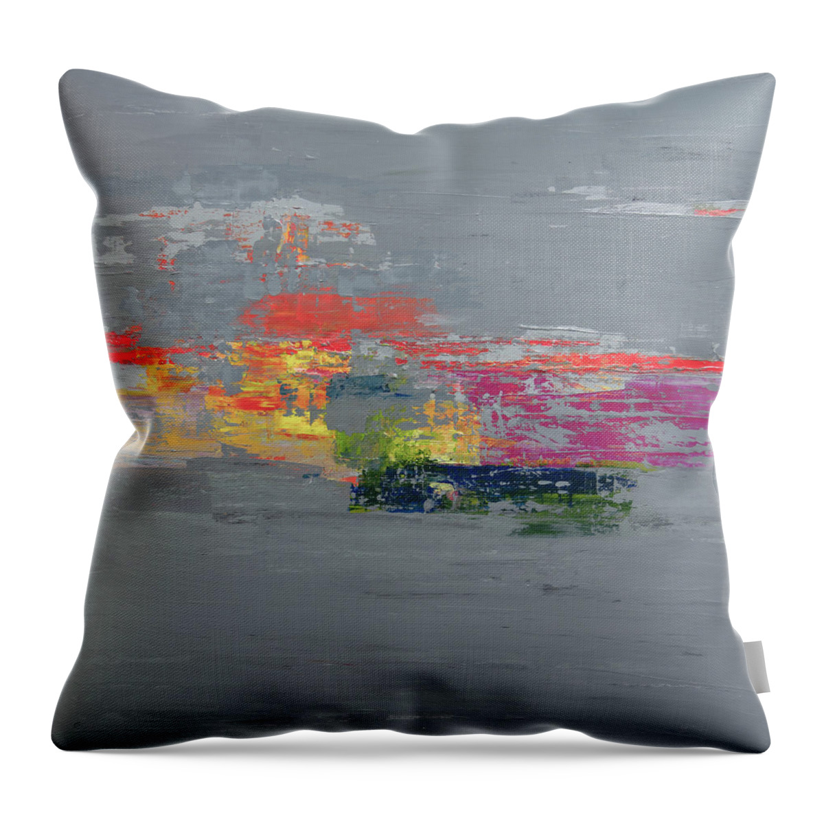 Contemporary Throw Pillow featuring the painting Changing Times by Linda Bailey