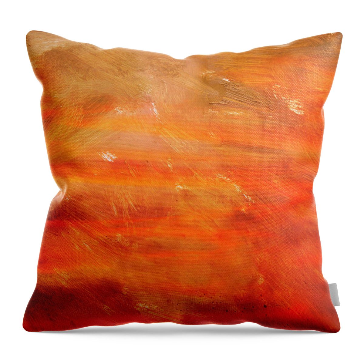 A Digital Abstract Using A Photograph Of A Sunset As The Base For The Work. Throw Pillow featuring the digital art Chaos Theory by Linda Lee Hall