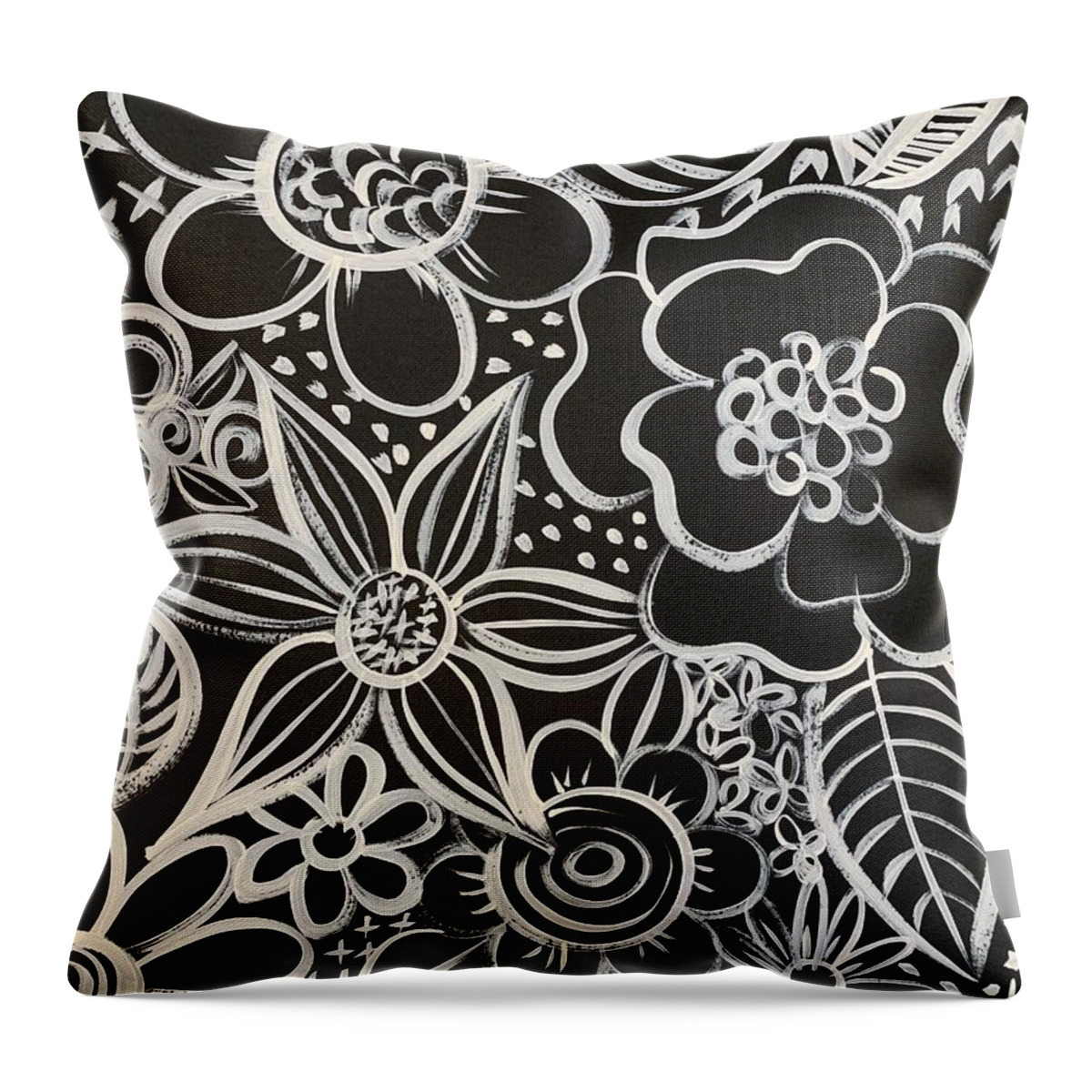 Floral Throw Pillow featuring the painting Charmed II by Monica Martin