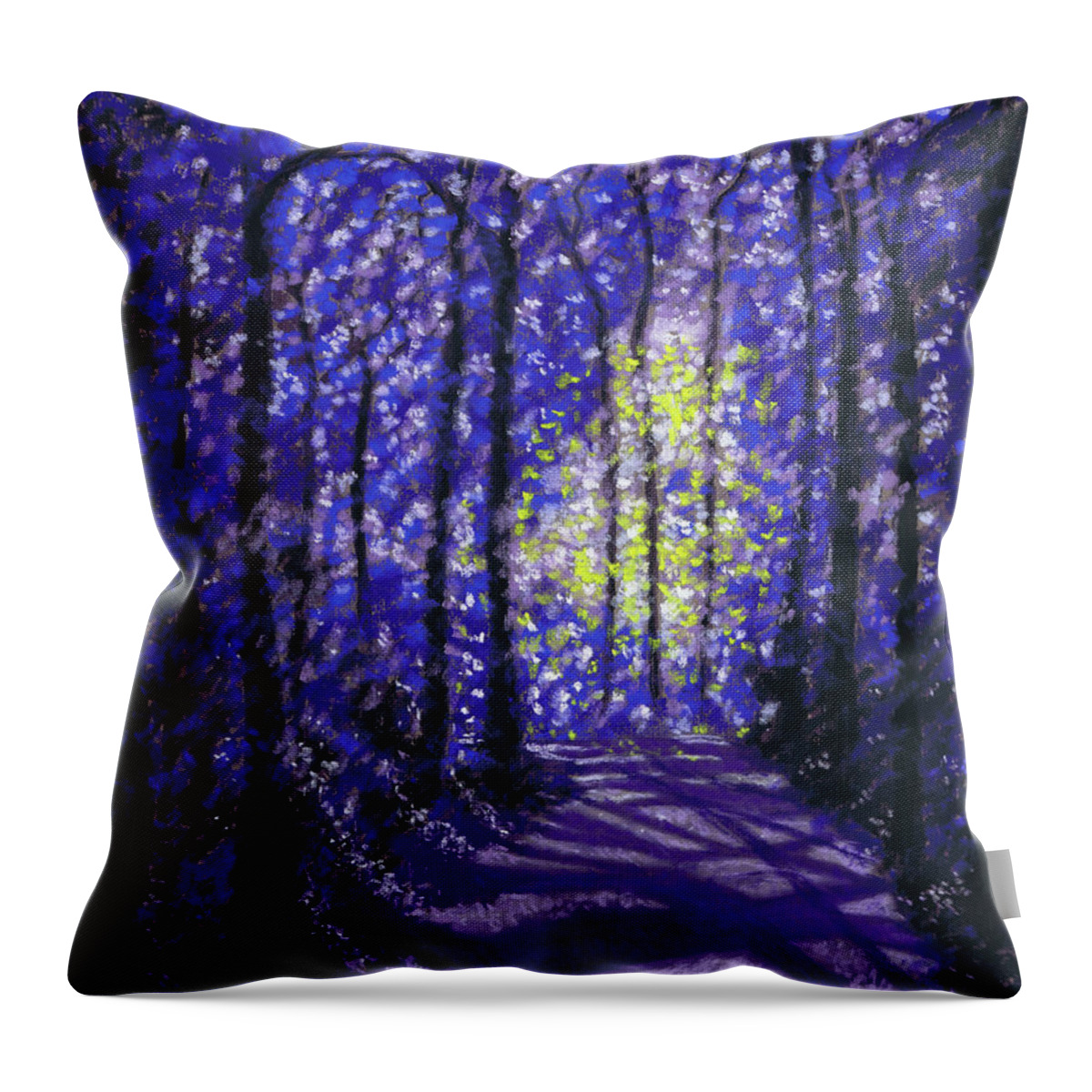 Nighttime Throw Pillow featuring the painting Charmed by Lisa Crisman