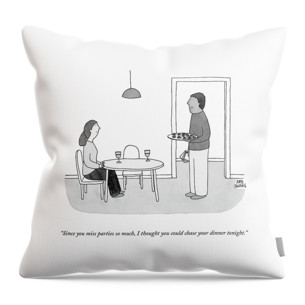 Chase Your Dinner Throw Pillow