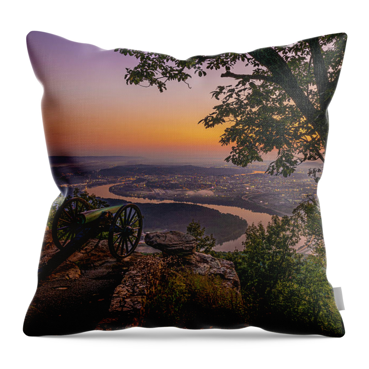 Chattanooga Throw Pillow featuring the photograph Chattanooga Sunrise by Erin K Images