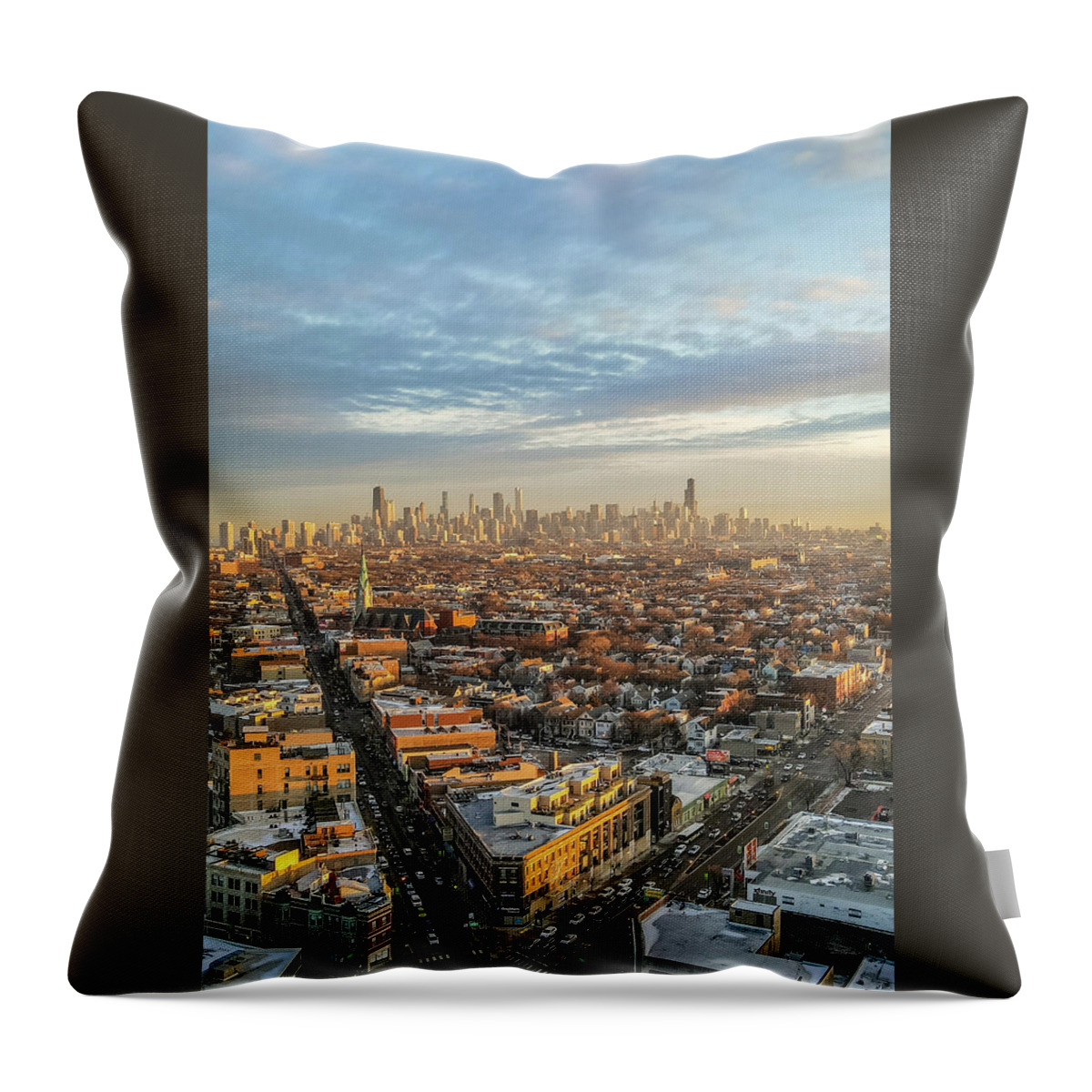 Chicago Throw Pillow featuring the photograph Chicago - Lakeview by Bobby K