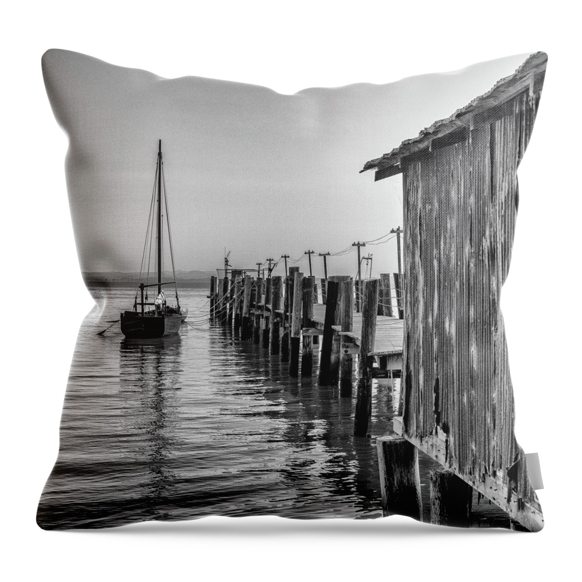 China Camp State Park Throw Pillow featuring the photograph China Camp by Carol Thomas by California Coastal Commission