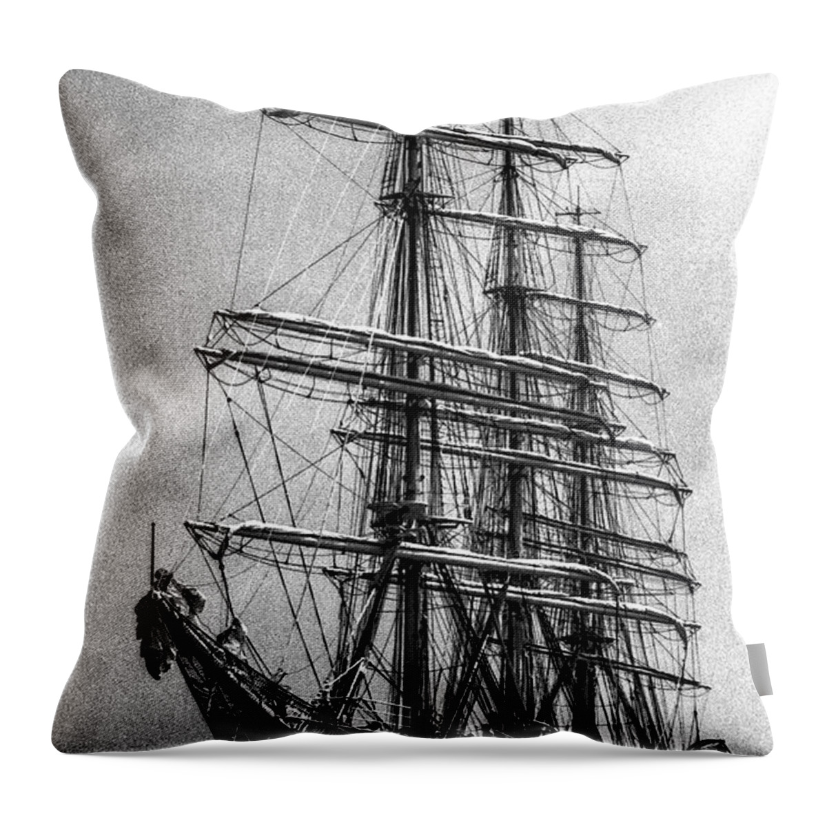 Christian Radich Throw Pillow featuring the photograph Christian Radich by Greg Reed