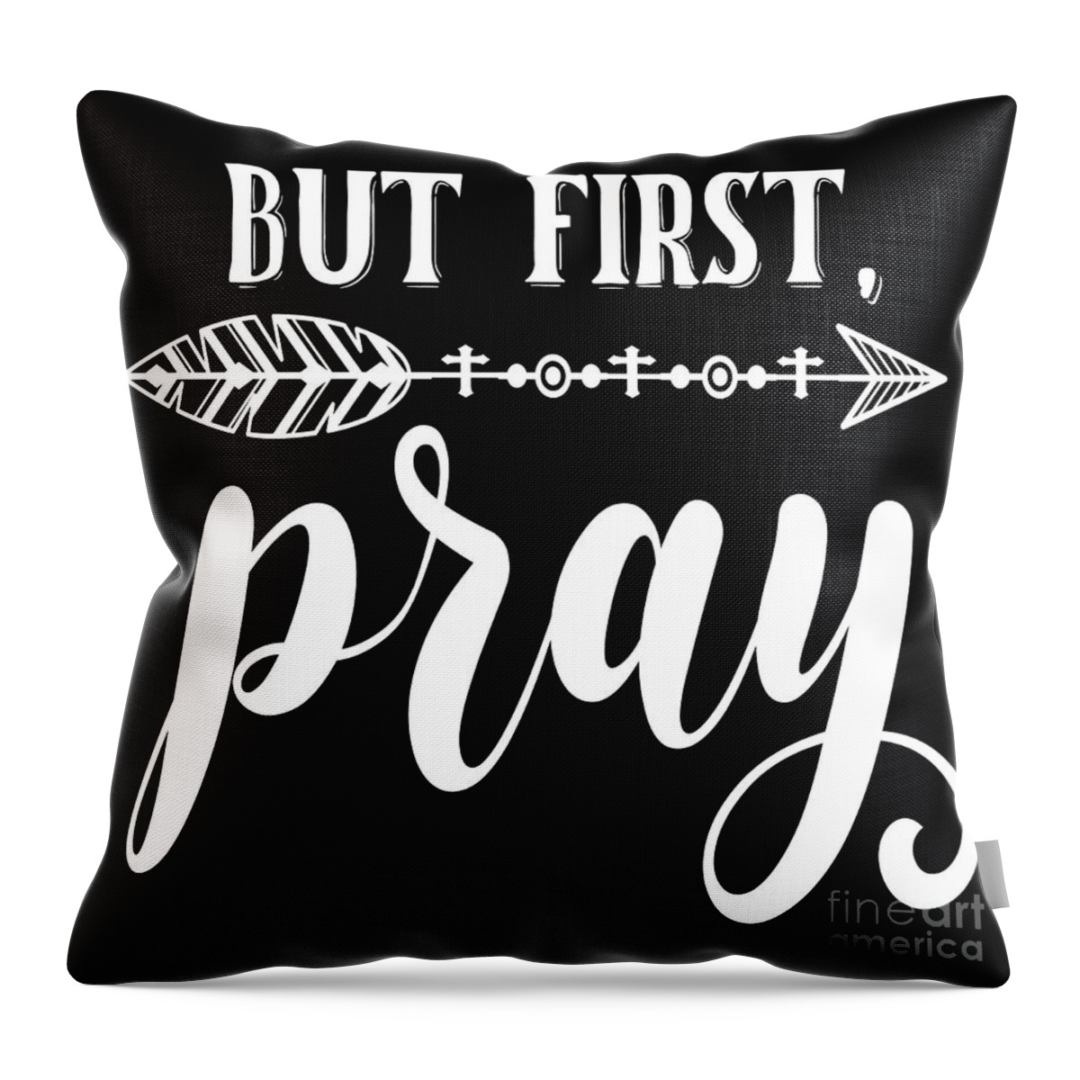 Christian Throw Pillow featuring the digital art Christian Typography A2 by Jean Plout