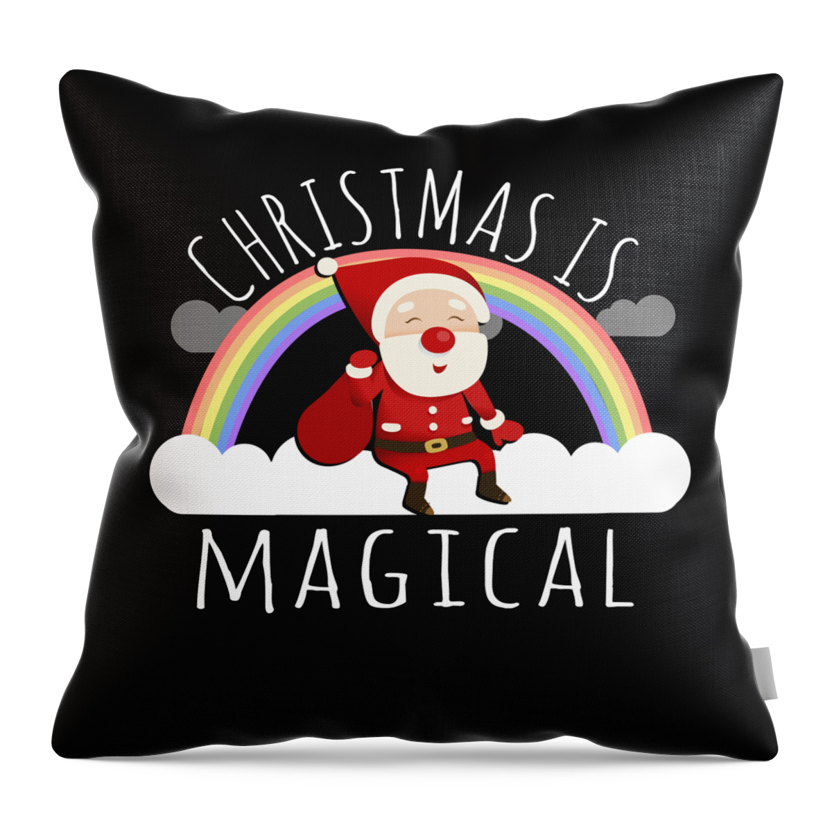 Christmas 2023 Throw Pillow featuring the digital art Christmas Is Magical by Flippin Sweet Gear