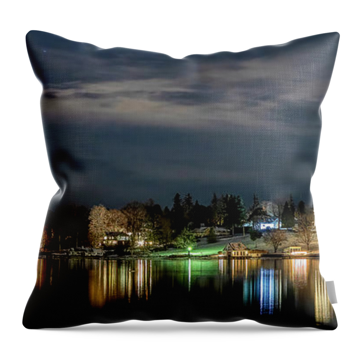 Christmas Throw Pillow featuring the photograph Christmas Reflections by Rod Best