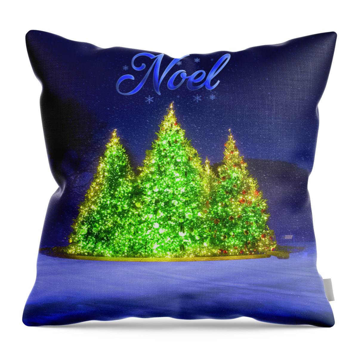 New York Botanical Gardens Throw Pillow featuring the photograph Christmas Tree Greeting Card by Mark Andrew Thomas