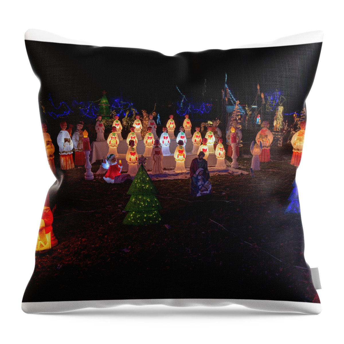 Holiday Throw Pillow featuring the photograph Choir Of Lights The Signature Series by Angelo Marcialis